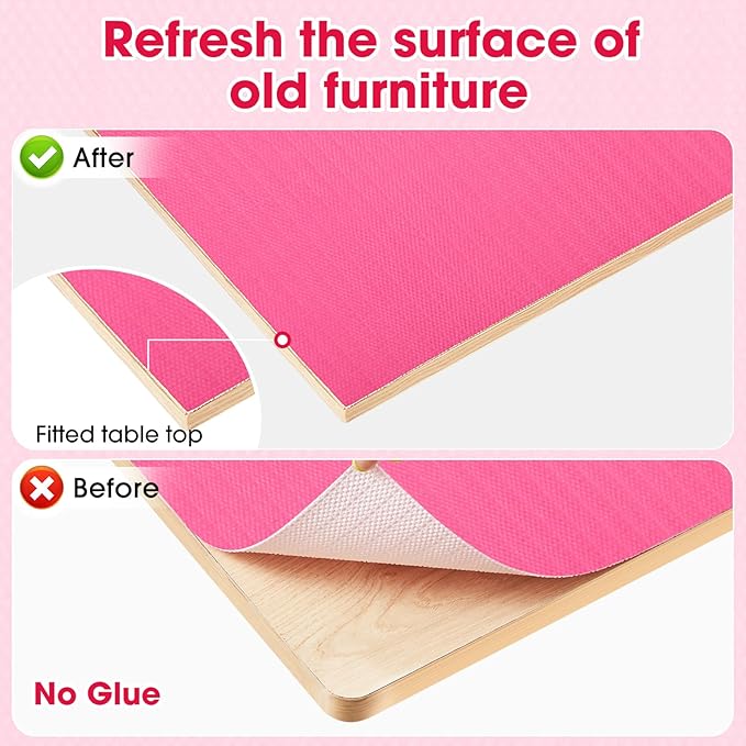 ALIUNI Drawer and Shelf Liner, Non-Slip Kitchen Cabinet Liners Non-Adhesive Thick Strong Grip Waterproof Washable Mats Protect Dresser Shelves Cupboard Bathroom Cabinets, Fuchsia, 18 in X 10 FT