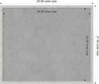 Amanti Art Silver Framed Magnetic Board 21x25 Medium Vision Board for use with Magnets, 100% Metal Sheet to Display Items as Office Decor or for Home Organization in mudroom, Kitchen or Kids Room