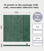 DECORITA Felt Bulletin Board Tiles | Modern Cork Board Alternative | Large Cork Boards for Walls | Aesthetic Felt Wall Panels for Office & Home Decor | Pinboard & Photo Board (12-Pack) | Tree