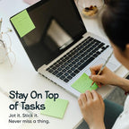 Lined Sticky Notes 3x3 Pack of 8, Bright Colored Super Self Sticky Pads - 60 Sheets/Pad - Easy to Post for School, Office Supplies, Desk Accessories