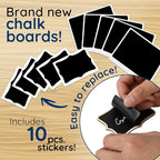 Mini Chalkboard Signs, 20 Pack Framed Small Chalk Board Food Labels with Easel Stand for Party Buffet or Wedding Celebration, Wooden Blackboard as Place Cards for Table Setting or Numbers