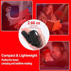 Finezeal 630nm Red Book Light - Zero Blue Light, Rechargeable Clip On Red Reading Light for Reading at Night, Poratble Dimmable LED Book Lamp, Perfect for Travel Nursing Studying(2 Pack)