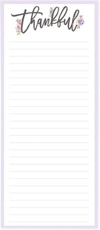 Graphique Magnetic Notepad, Religious – 100 Sheets, 4” x 9.25” x .5” – Front Says, “Thankful”, Sticks to Any Magnetic Surface, Perfect for Shopping and Grocery Lists, Makes a Great Gift (MP1345)