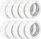 Perco Clear 1-Inch Perforated Circle Dot Sticker Labels — 10 Rolls, 10,000 Round Stickers — with Permanent Adhesive for Inventory Management, Color Coding, Garage Sales, Crafts—Made in USA