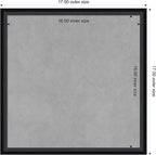 Amanti Art Black Framed Magnetic Board 17x17 Small Vision Board for use with Magnets, 100% Metal Sheet to Display Items as Office Decor or for Home Organization in mudroom, Kitchen or Kids Room