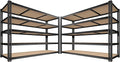 ROOMFAVE 3500LBS Garage Shelving 60" W Metal Shelving 72" H Storage Shelves Heavy Duty 5 Tier Adjustable Shelving Unit for Storage Rack Pantry Shelf Commercial,60" W x 18" D x 72" H,2PC