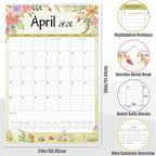 GuassLee Extra Large Wall Calendar 2026,36"x 24" Vertical Jumbo Hanging Wall Planner, 24-Month Aesthetic Large Calendar Jan. 2026 to Dec. 2027 with Thick Paper Watercolor Design for Easy Organizing