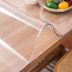 Whirltique Clear Table Cover Protector, 44 x 78 Inch Table Protector for Dining Room Table, 1.5mm Thick Clear Plastic Table Cover, Table Pad Mat for Kitchen, Writing Desk Pad for Desktop