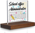 School Office Administrator Gift Sign, Appreciation Plaque for School Secretary or Admin Staff, Funny Thank You Desk Decor for Office Professionals PA070