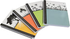 Yansanido Spiral Notebook, 4 Pcs A5 Thick Tree Design Hardcover 8mm Ruled 4 Color 80 Sheets -160 Pages Journals for Study and Notes (Tree)