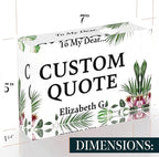 Personalized Gifts, Custom Quote Block Letter Board,Crystal-Clear Acrylic with Gift Box,17 Styles, Holiday and Christmas Gift for Mom, Dad, Girlfriend, Him or Her, Husband, Wife (5"x7, Garden)