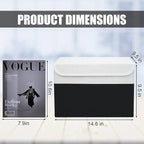 Bagnizer Large 22 Quart Linen Fabric Foldable Storage Bin Cube Organizer Basket with Flip-Top Lid & Handles, Clothes Blanket Box for Home, Office, Closet, Black & White, 4 Pack 14.6 x 9.5 x 9.5