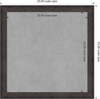 Amanti Art Black Framed Magnetic Board 23x23 Medium Vision Board for use with Magnets, 100% Metal Sheet to Display Items as Office Decor or for Home Organization in mudroom, Kitchen or Kids Room