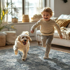 GENIMO Runner Rug 2x6 Non Slip Machine Washable Vintage Hallway Runner Rug, Low Pile Lightweight Rugs for Entryway, Hallway, Kitchen and Corridor, Ashen Taupe