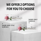 Custom Office Name Plate, Personalized Gifts for Women & Employees, Office Desk Accessory (A Rose)