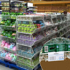 Meetory 50 Pcs Plastic Wire Shelf Label Holders, 3" x 1.65" Clear Price Tag Holder with Double Snap Lock Closure - Reusable Plastic Basket Label Holders for Market, Retail Shop, Pantry, Label Papers