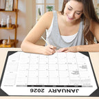Desk Calendar 2026-2027 with Desk Mat – 22" x 17" Large Desk Pad Calendar Runs from January 2026 to June 2027, Office Supplies Desktop Monthly Calendar for Home & Office