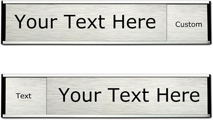SINKAA Custom Slider Sign for Door and Wall - 2 X 10 inch Custom Slider Sign for Home, Office, Hotels, Hospital, Conference Room, Slider Door sign with Aluminum Holder