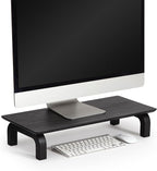 Anji Mountain Monitor Stand - Desktop Organizer & Laptop Riser, Ergonomic Monitor Riser, Space-Saving Monitor Stand for Desk, Durable Construction, Easy Assembly, Ideal for Home & Office,Black