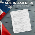 Custom 8.5" x 7" (3 Per Page) Carbonless NCR Books in 2-Part Duplicate Invoices, Receipts, Work Orders, Sales Orders, Purchase Orders, Estimates, Quote Forms with Your Company/Business Name (150 Sets)