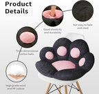 Ditucu Cat Paw Cushion Kawaii Chair Cushions 31.4 x 27.5 inch Cute Stuff Seat Pad Comfy Lazy Sofa Office Floor Pillow for Gaming Chairs Room Decor Black