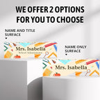 Personalized Name Plate for Desk Custom Acrylic Desk Name Plate Custom Employee Appreciation Gifts Office Gifts for Women, Men, Boss, Coworkers, Teacher, Nurse (Teacher)