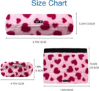 SPRING SEAON Wheelchair Armrest Covers 2 Pack Soft Memory Foam Wheelchair armrest Pads Wicking Washable for Office Transport Chair (Pink Heart)