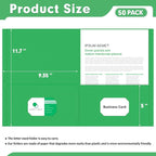 Two Pocket Folders, PANDRI 50 Pack 2 Pocket Folders, Letter Size Paper File Folder for School Office Home Business, Green
