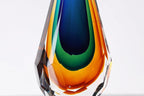Yao Yuan Handmade Murano Glass Art Decor Sculpture - Unique Hand-Cut Cube Paperweight for Home Décor
