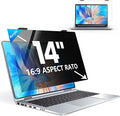 GUDTEKE Laptop Privacy Screen 14 inch, 9H Hanging Privacy Screen for Laptop for 16:9, Acrylic HD Eye Protection Anti Glare Blue Light Laptop Screen Privacy Filter