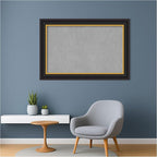Amanti Art Black Framed Magnetic Board 26x38 Large Vision Board for use with Magnets, 100% Metal Sheet to Display Items as Office Decor or for Home Organization in mudroom, Kitchen or Kids Room