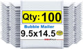 iMBAPrice 9.5x14.5 Inch White Poly Bubble Mailers #4, 100-Pack Large Padded Envelopes, Self-Seal Polybubble Shipping Bags for Mailing & Packaging