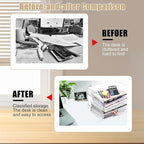 Clear Stackable Paper Trays 4 Pack, PET Letter Tray Desk Organizer, Desktop Organizers and Storage for Books, Magazines, Folders, A4 Size File Paper, Office Supplies