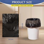 T.FORING 8 Gallon Trash Bags Heavy Duty - 30 Liters Black Garbage Bags,0.94 Mil Thick,220 Count,Medium Leakproof and Unscented Wastebasket Can Liners for Kitchen Home Toilet