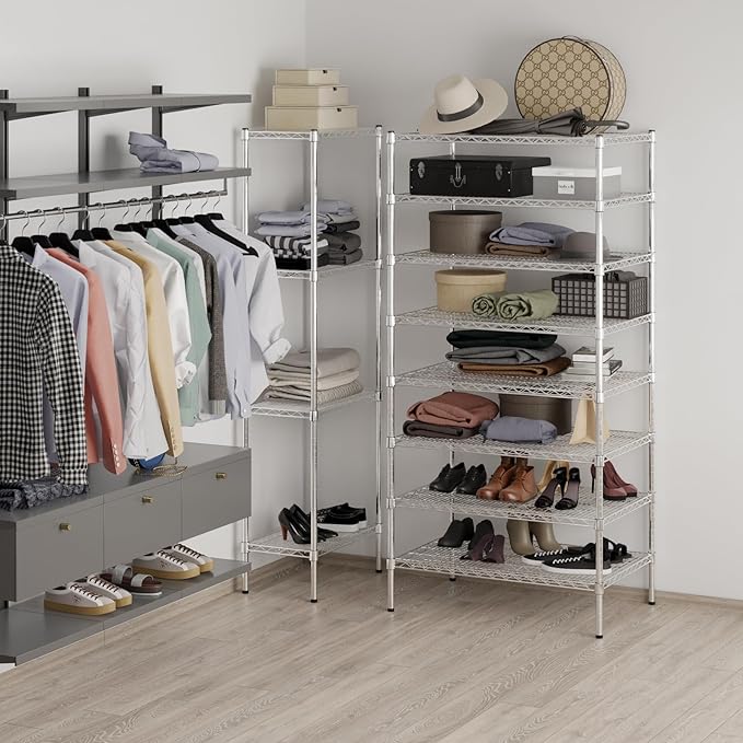 Regal Altair 24" Deep x 36" Wide x 74" Height Wire Shelving Kit | 8-Tier | NSF Commercial Storage Rack Unit