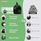 45-50 Gallon Black Trash Bags 120 Count - 38''x47'' Large Garbage Bags Unscented, 40+ Gallon Trash Can Liners, Multipurpose for Office, Outdoor, Yard and Commercial