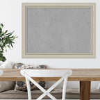Amanti Art Silver Framed Magnetic Board 24x32 Medium Vision Board for use with Magnets, 100% Metal Sheet to Display Items as Office Decor or for Home Organization in mudroom, Kitchen or Kids Room