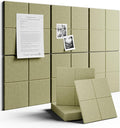 Fluxynara Large Felt Bulletin Board 36" x 24"Cork Board Alternative-6 Pack with 40 Safe Removable Adhesive Tabs, Cork Boards for Walls Cork Board for Home Office Classroom Pin Board-Olive Green