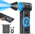 YUHUO Upgraded Compressed Air Duster, 360000 RPM Electric Air Duster with 5 Gear Power Motor, 8000mAh Rechargeable Cordless Mini Blower Jet Turbo Fan Replace Air Can for Computer Keyboard Car Outdoor