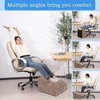 OpyTikar Foot Rest for Under Desk at Work.Multifunctional 3-Tier Foot Stool,with Washable Footrest.for Under Desk,Office Chair Gaming Chair & Sofa,Leg Elevation Pillow,Supports Posture-Brown