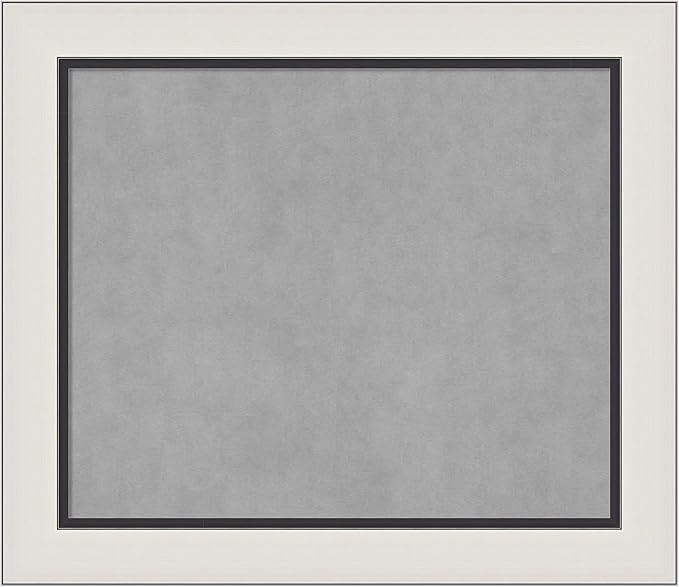 Amanti Art Silver Framed Magnetic Board 26x30 Medium Vision Board for use with Magnets, 100% Metal Sheet to Display Items as Office Decor or for Home Organization in mudroom, Kitchen or Kids Room