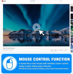 DINOSTRIKE White Presentation Clicker with Air Mouse Control, USB Type C Wireless Presenter Remote Clicker for Powerpoints Slide RF 2.4GZ Slide Advancer for Computer Laptop Mac