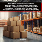 Janlaugh 50 Pcs Industrial Clear Label Protectors 10 x 6 Inch Waterproof Clear Labels Seals for Protecting Barcodes, Industrial Floor Markers, Numbers