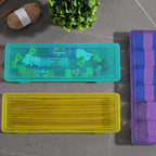 novelinks Stackable Plastic Clear Storage Box Containers with Latching Lid - Art Craft Supply Organizer Storage Containers for Pencil Box, Crayon, Beads, Jewelry (6 Pack Large -Color)