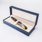 Conklin All American Fountain Pen in Yellowstone – Medium Nib, Unique Yellow, Brown & White Design – Ideal Gift for Professionals & Pen Collectors
