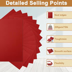 Silunkia 40 Sheets Christmas Red Cardstock 8.5 x 11 Craft Paper, 200gsm/75lb Premium Dark Red Card Stock for DIY Cards Making, Thank You Cards, Wedding Invitations, Birthday Decorations