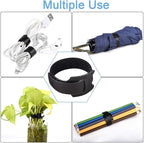 Nettbe Reusable Cable Ties, 126 PCS 8 Inches Adjustable Cord Straps Wire Organizer Cord Wrap and Hook Loop Cable Management