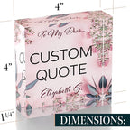 Custom Acrylic Sign Personalized, Custom Desk Name Plate, 18 Styles, (4"x4"), With Gift Box, USA Made by Acryluxe. (Glowing)