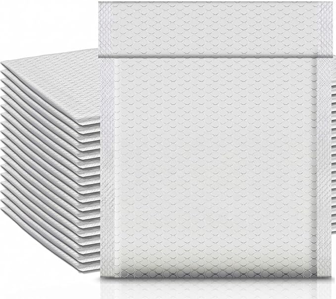 Ireer 20 Pack Extra Large Bubble Mailers 8.5 x 12" Poly Padded Envelopes Cushioned Mailing Envelopes Bubble Padded Mailers Self Adhesive Waterproof Shipping Bags for Business Gift Packaging