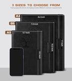 Biuwory Lined Journal Notebook for Women Men,256 Pages B5 Large Hardcover Leather Journals for Writing,Travel,Business,Work & School,College Ruled Notebooks for Note Taking,Diary Notepad 7.8"×10.2"